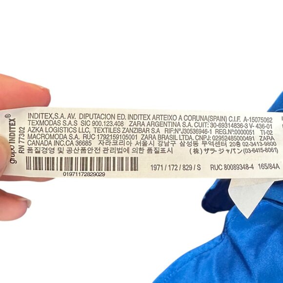 NWT Zara RARE Satin Halter Mini Dress Cobalt Blue - Picture 6 of 6